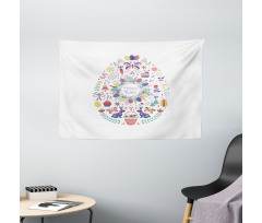 Happyy Composition Wide Tapestry