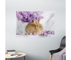 Rabbit Photo Wide Tapestry