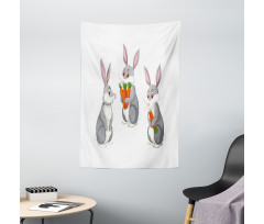 Funny Rabbit Cartoon Tapestry