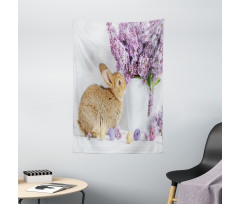 Rabbit with Lilac Tapestry