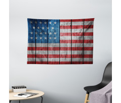 Worn Style American Flag Wide Tapestry