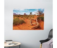 Arizona Valley Scenery Wide Tapestry