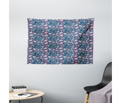 Avian Animals Polka Dots Wide Tapestry