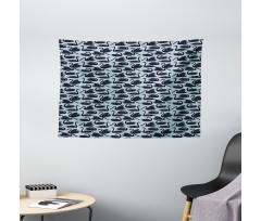 Long Necked Aquatic Bird Wide Tapestry