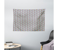 Nostalgic Groovy Rounds Wide Tapestry