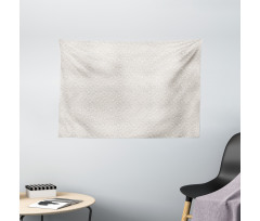 Simplistic Curly Floral Art Wide Tapestry