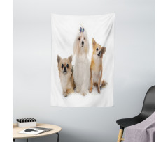 Chihuahua and Maltese Dogs Tapestry