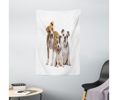 Funny Various Breeds of Dogs Tapestry