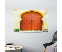 Historic Moroccan Door Wide Tapestry