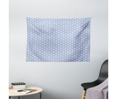 Polygonal Pastel Motif Wide Tapestry