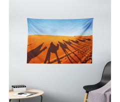 Camel Caravan Silhouette Wide Tapestry