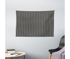 Edgy Lines with Zigzags Art Wide Tapestry