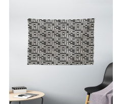 Modern Rectangle and Lines Wide Tapestry