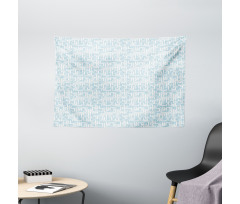 Abstract Maze Style Motif Wide Tapestry