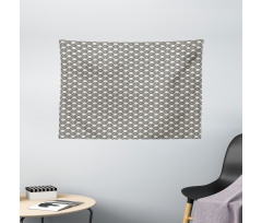 Lines Squares Lattice Art Wide Tapestry