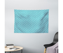 Grunge Triangular Shapes Wide Tapestry