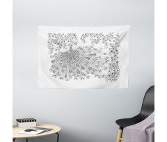 Blossoming Branch and Bird Wide Tapestry