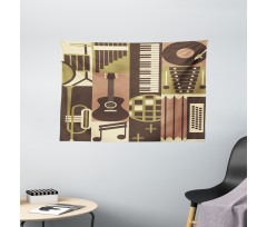 Vintage Instruments Doodle Wide Tapestry