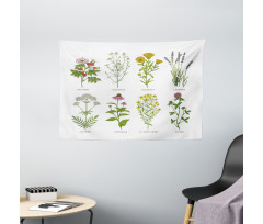 Natural Cosmetics Flowers Wide Tapestry