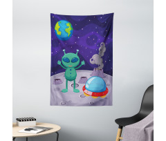 Vertical Shot Space Setting Tapestry