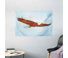 Pop Art Comic Falcon Bird Wide Tapestry