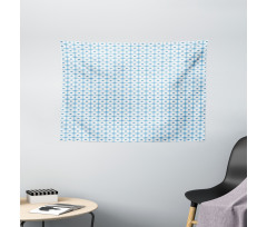 Grunge Hexagons Pattern Wide Tapestry