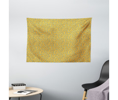 Cartoonish Irregular Order Wide Tapestry