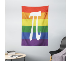 Number on Rainbow Colors Tapestry
