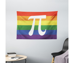 Number on Rainbow Colors Wide Tapestry