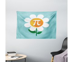 Number on Cartoon Daisy Wide Tapestry