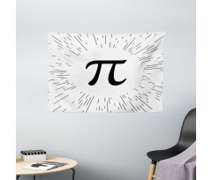 Monochromatic Simple Number Sign Wide Tapestry