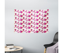 Colorful Abstract Aircraft Wide Tapestry