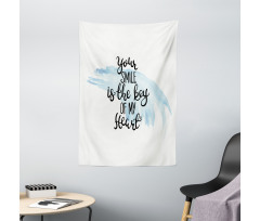 Romantic Words Brushstrokes Tapestry