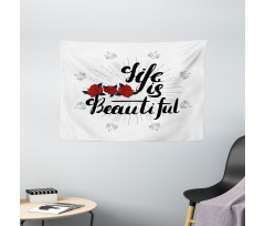 Life is Roses Motif Wide Tapestry