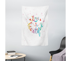 Love is Rainbow Art Tapestry