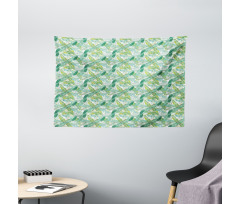 Creative Tropical Leaves Wide Tapestry