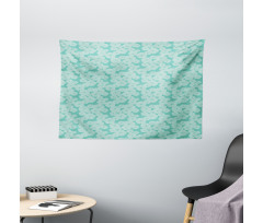 Monochrome Flower Petals Art Wide Tapestry