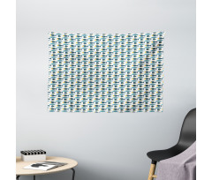 Nursery Fish and Jellyfish Wide Tapestry