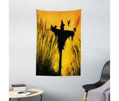 Rural Silhouettes Tapestry