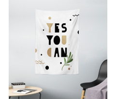 Encouraging Phrase Leaf Tapestry