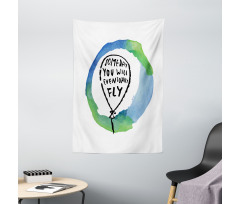 Watercolor Encouraging Text Tapestry