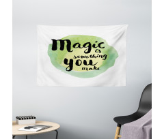 Watercolor Inspirational Art Wide Tapestry