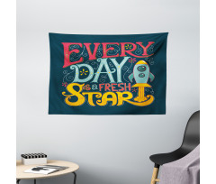 Encouraging Love Life Themed Wide Tapestry