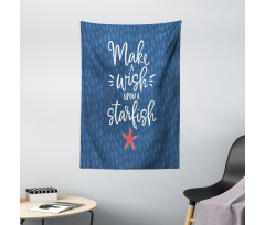 Nautical Text with Starfish Tapestry