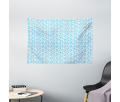 Ocean Waves Swirling Foam Wide Tapestry