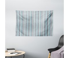 Dot Rhomb and Heart Lines Wide Tapestry