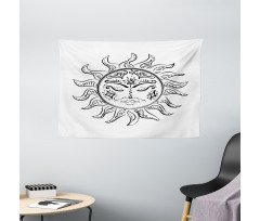 Sleeping Sun Wide Tapestry