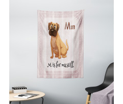 Cartoon English Mastiff Tapestry