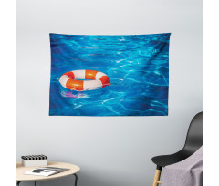 Clear Swimming Pool Wide Tapestry