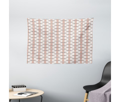 Bohemian Leaves and Triangles Wide Tapestry